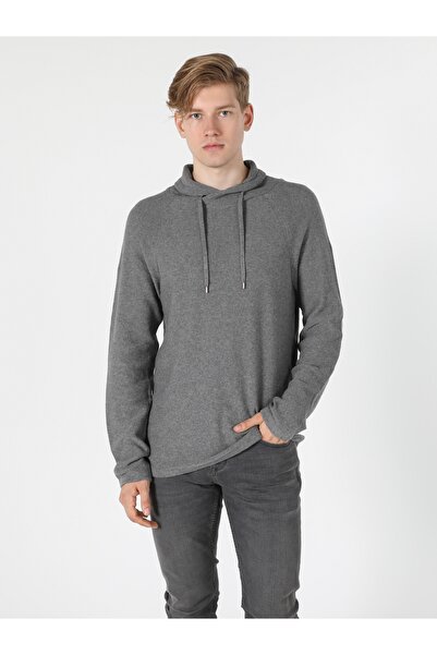 Colin's Regular Fit Sal Yaka Erkek Gri Kazak