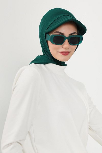 Aisha's Design Combed Cotton Women's Ready Bonnet with Visor and Concealer, B-88P