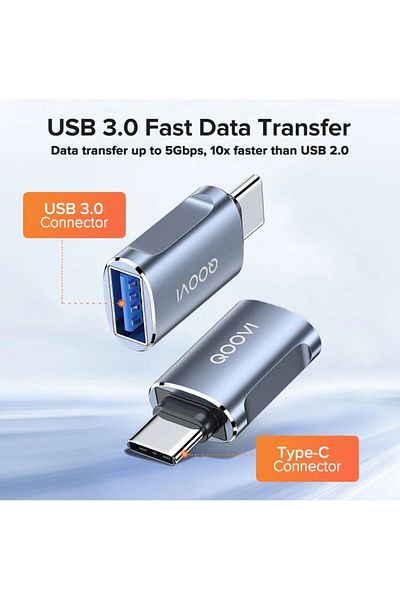 REDz Accessories USB to USB Type-C Adapter, Universal, Fast Charging