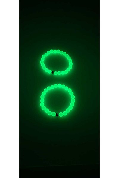 Lio20 Phosphorescent Cat's Eye 2-Piece Bracelet-Glow in the Dark-Loving Friend Family Combination Gift Accessory