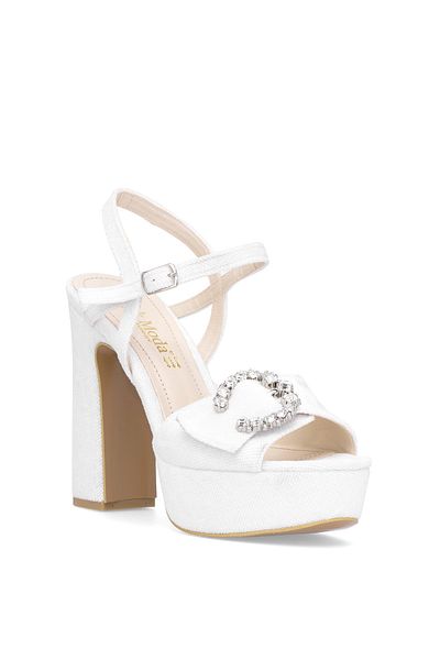 Ayakkabı Fuarı Elit Pm08 K2051-1T Women's Platform Shoes White