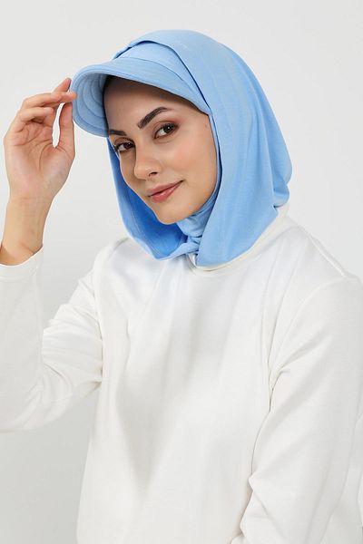 Aisha's Design Combed Cotton Women's Ready Bonnet with Visor and Concealer, B-88P
