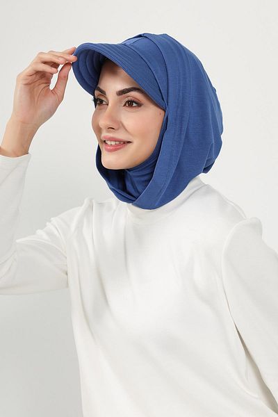 Aisha's Design Combed Cotton Women's Ready Bonnet with Visor and Concealer, B-88P