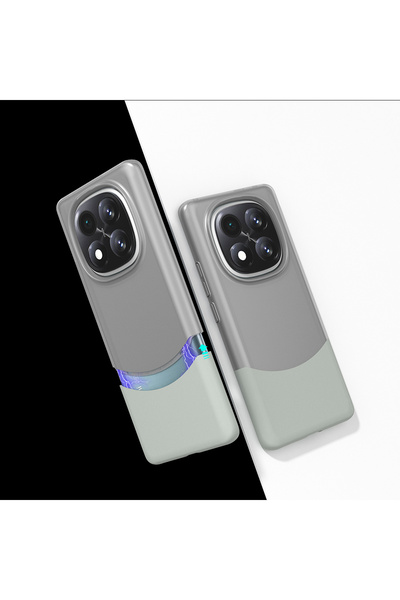 Bilişim Aksesuar Redmi Note 14 Pro Plus Kılıf Mıknatıslı SAH Duble Kapak - Gri