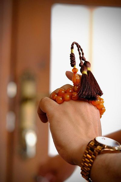 dergah tesbih Rope Tassel Moire Stick Squeeze Amber Knitted Tassel Rosary