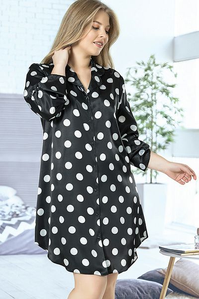 VİENETTA Satin Kadın Complete Buttoned Mărime mare. , 160865