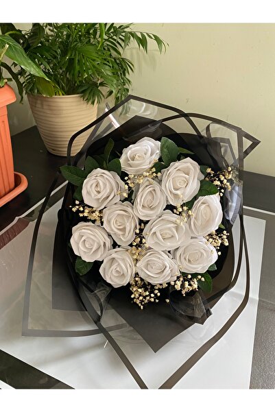 ABAYS 11 li beyaz gül buketi