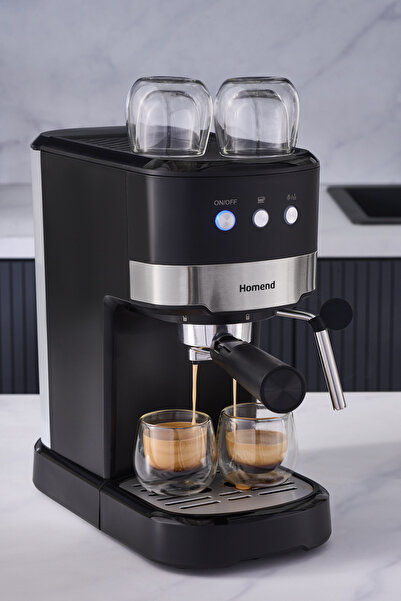 HOMEND Coffeebreak 5011H Süt Köpürtücülü, 15 Bar Basınçlı Espresso Makinesi, 1100W 1,2L