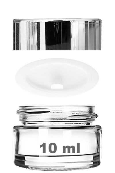 Afracam 10 ml Cam Kavanoz Şeffaf 10 cc Mini Krem Kavanozu Aynalı Kapaklı Lip ...