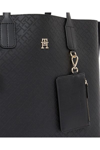 Tommy Hilfiger Dámská černá taška Th Distinct Satchel Mono - Aw0aw17174