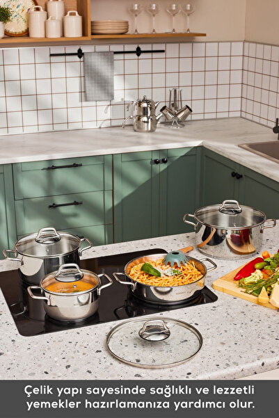 Karaca Belgrad İndüksiyon Tabanlı 15 Parça Çelik Çeyiz Seti
