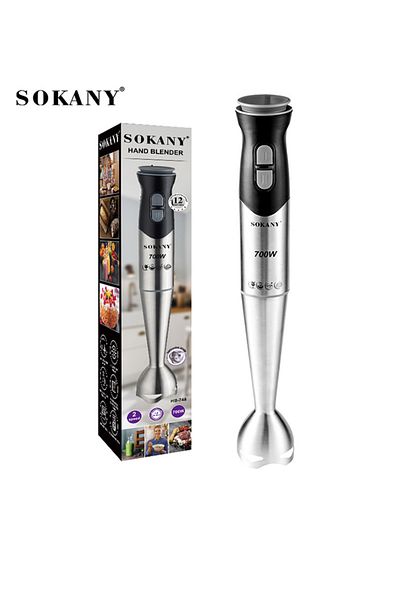 SOKANY 2-Speeds Hand Blender 700W Stainless Steel SK-748 Black/Silver