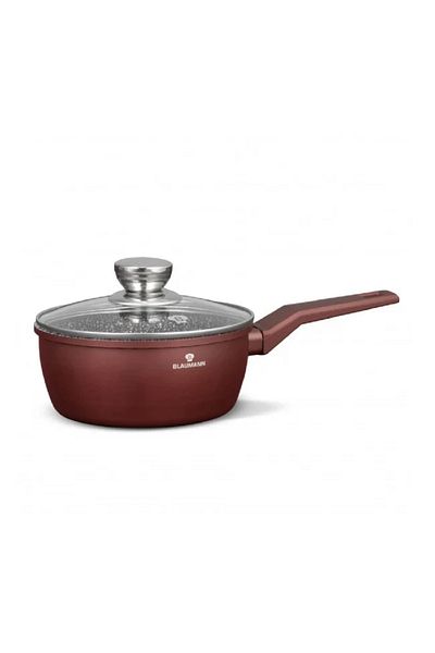 Blaumann Saucepan with handle and lid, cast aluminum, 3-layer ceramic coating, 24x11 cm, capacity 4.7l