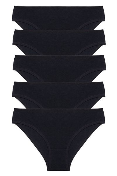 Nicoletta Chiloți de damă 5 pachet Lycra negru