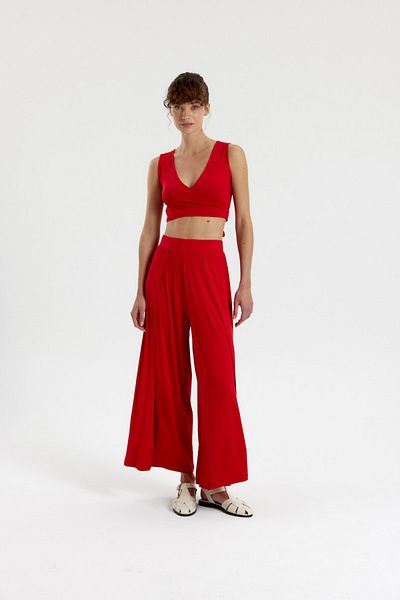 Simple Co. Soft Skin Touch Aera Slit Trousers Skirt
