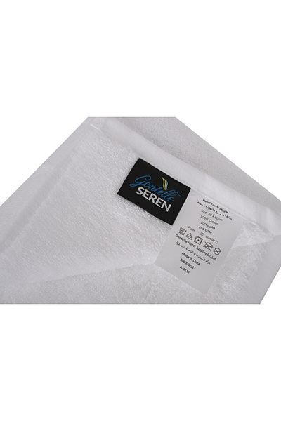 Gentelle Seren Luxury Hotel Hand Towel – 100% Cotton, 650 Gsm – Ultra-soft & Absorbent – White, 50x80 Cm