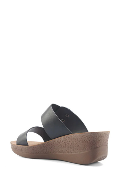 Polaris 407073.Z5FX Kadın Dolgu Topuk Terlik SİYAH