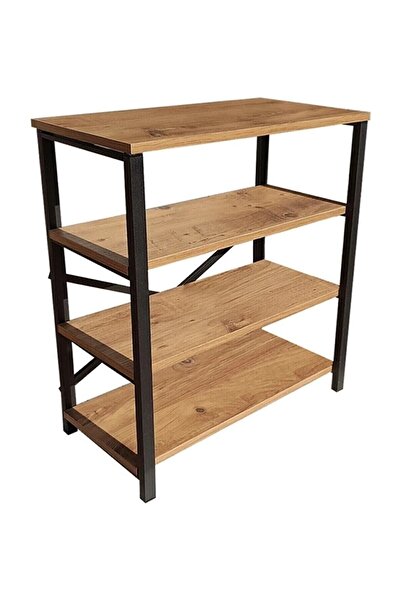 NSD 4 Raflı Ayakkabılık Metal Ayaklı Ayakkabı Dolabı - Meşe