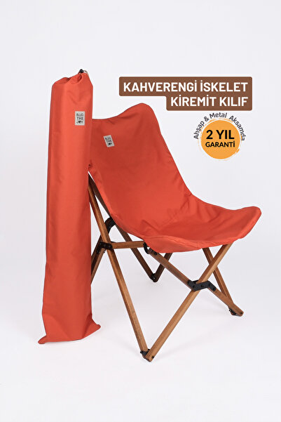 Bag The Joy Ahşap Katlanır Kamp Sandalyesi |Bahçe, Piknik, Balkon | Çantalı -...