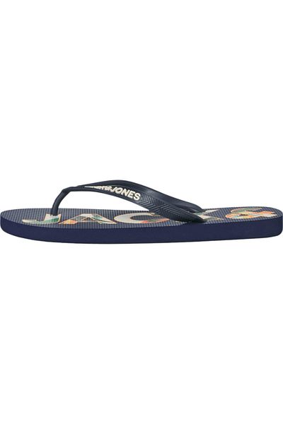 Jack & Jones Slippers JACK &JONES Logo Palm Print - 12230642-Medieval Blue