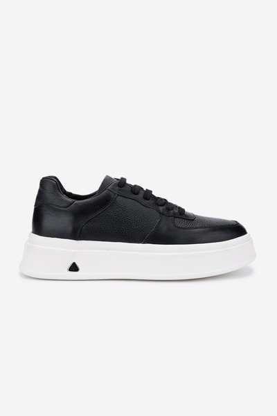 Valmenti Erkek Hakiki Deri Siyah Sneakers & Spor Ayakkabı