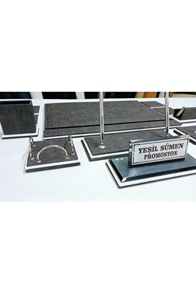 Yeşilsümen GRİ VE BEYAZ KRİSTAL İSİMLİKLİ LÜKS TASARIM SÜMEN VE MAKAM TAKIMI