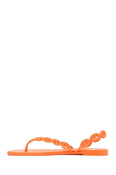 Derimod Women's Orange Flip Flops Jelly Slippers 25Sfe4750Pv