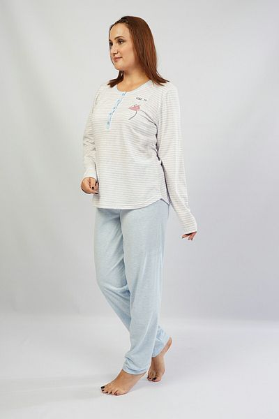 VİENETTA Σετ Πιτζάμες Μακρυμάνικο Plus Size 
 , 106178