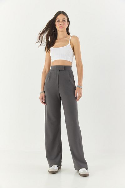 Bianco Lucci Women's Comfortable Palazzo Trousers with Velcro Waist 3826 60261150