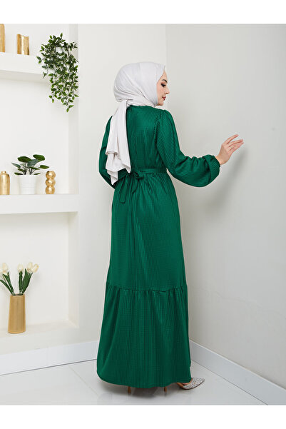 Moda Krash MEVSİMLİK KUŞAKLI ROBA ELBİSE