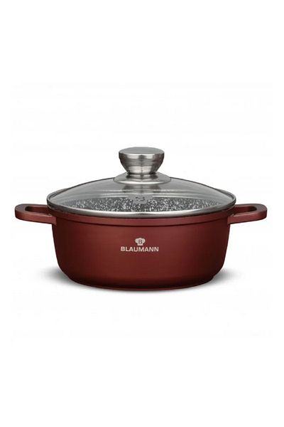 Blaumann Cratita cu capac, aluminiu turnat, acoperire marmura ceramica 3 straturi, 40x17.5 cm, 18.5 l