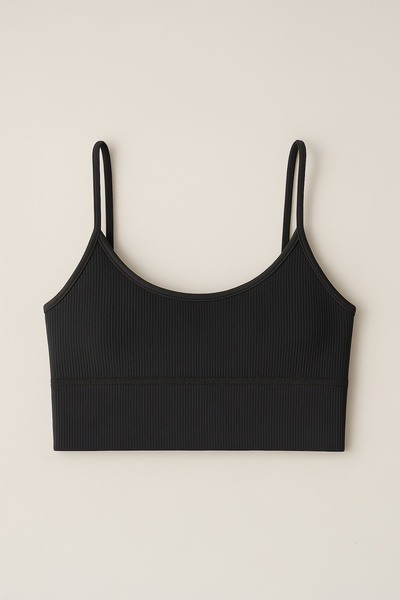 HNX Thin Strap Recovery Ripped Sports Bustier |   Denim