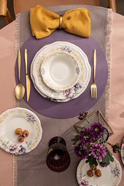 Emsan Flory Stoneware 24 Parça 6 Kişilik Yemek Takımı