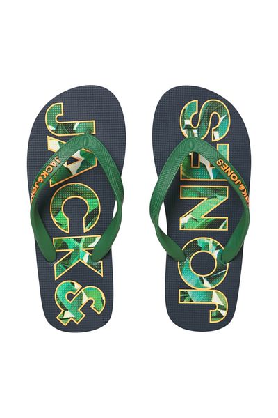Jack & Jones JACK &JONES Logo Palm Print Slippers JNR - 12236507-Navy Blazer