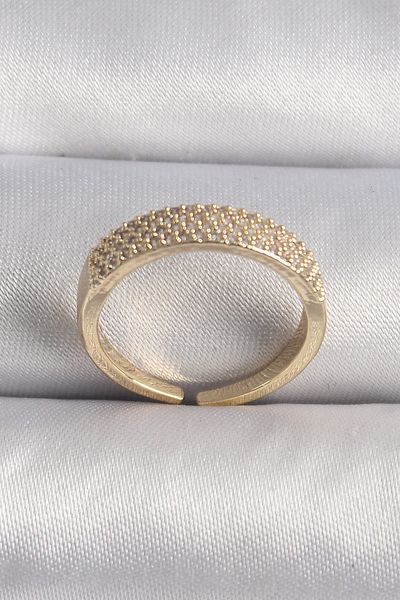 Skygo Brass Gold Color Zircon Stone Vip Series Women's Ring - Tj-Byk3506