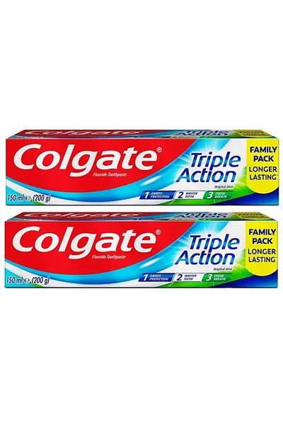 Colgate Triple Effect Whitening Fluoride Toothpaste 150 ml 2 Pcs