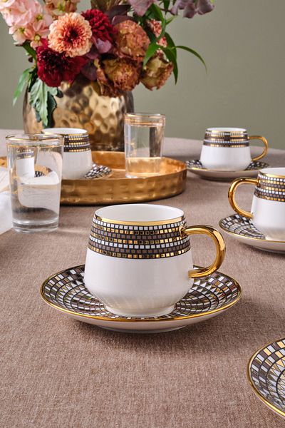 Karaca Belgin 6-Person Coffee Cup Set 90 ml