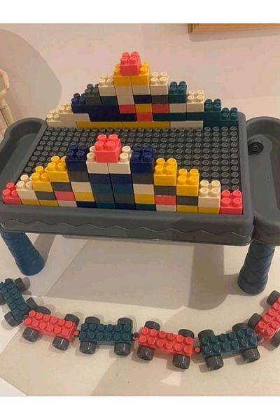 Generic Building Blocks And Table Set For Kids 3 Years 88 Pieces