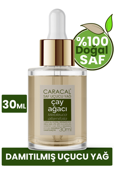 caracal 30 مل زيت شجرة الشاي الطبيعي النقي 100% - زيت أوراق ميلاليوكا ألتيرني...