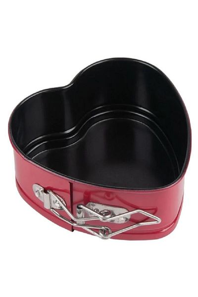 OEM Small heart-shaped cake pan, removable base, size 12 x 11 x 5 cm