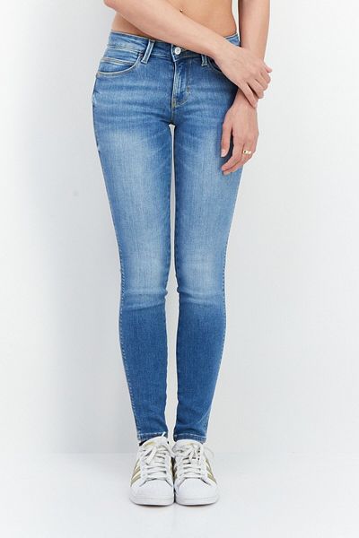 Guess Women Skinny Fit Mid Waist Stretchable Denim Jean, Blue