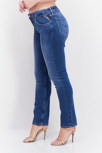 Replay Women Straight Jacky Stretchable Jeans,mid Wash Blue