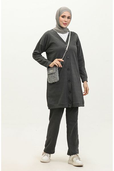 sefamerve Φόρμα με κουμπιά 3051-07 Anthracite