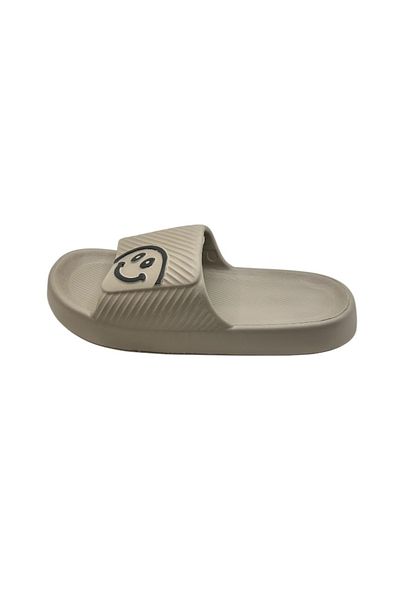 TECOS Men's beach or pool slippers, Tecos®, brown, size 42-43, 27 centimeters, HAPPY FACE