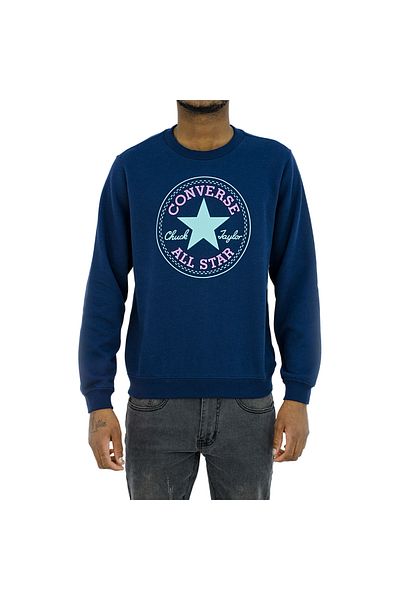converse Tricou unisex STANDARD FIT CHUCK PATCH COUNTER CLIMATE CREW Bleumarin