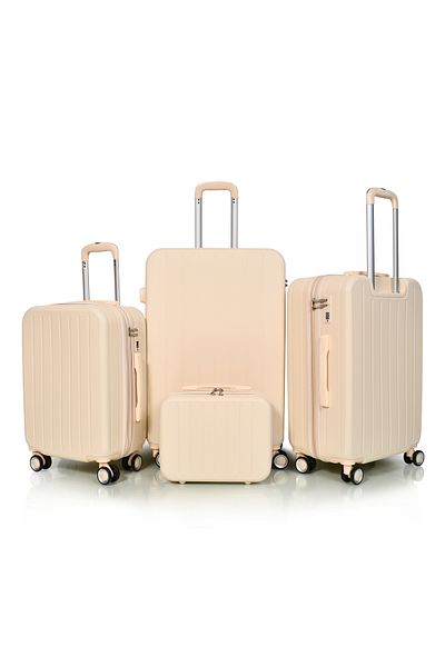MORANO Morano 4-Piece Luggage Set Durable and Lightweight Spinner Wheeled Suitcase with Numbered Security Lock