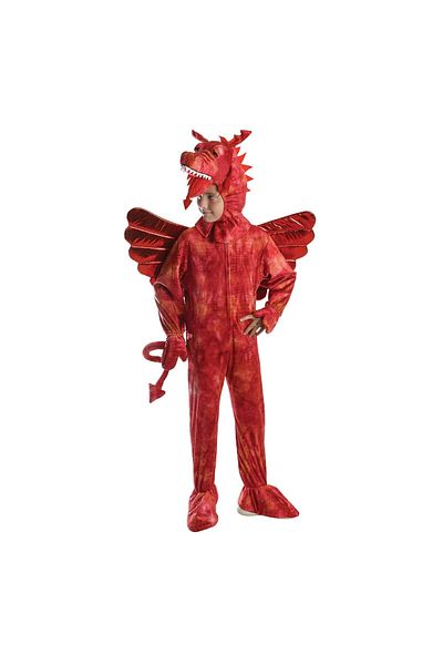 KidMania Costum Dragon Rosu ® Pentru Copii 10 Ani 140 Cm