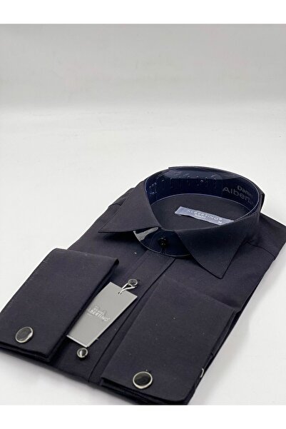 ADAM CLASSİC Italyan Stil Slim Fit Erkek Ata Yaka Gömlek - Siyah