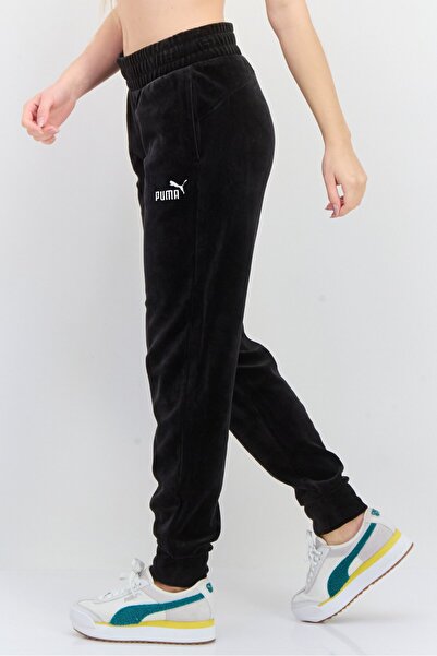 Puma Women Sportswear Fit Embroidered Logo Outdoor Sweatpants, Black