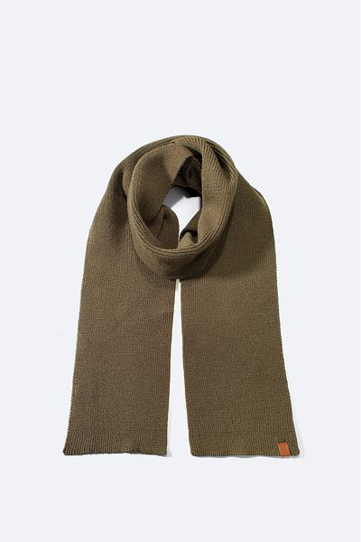 Avva Men's Khaki Corduroy Scarf A32y9430